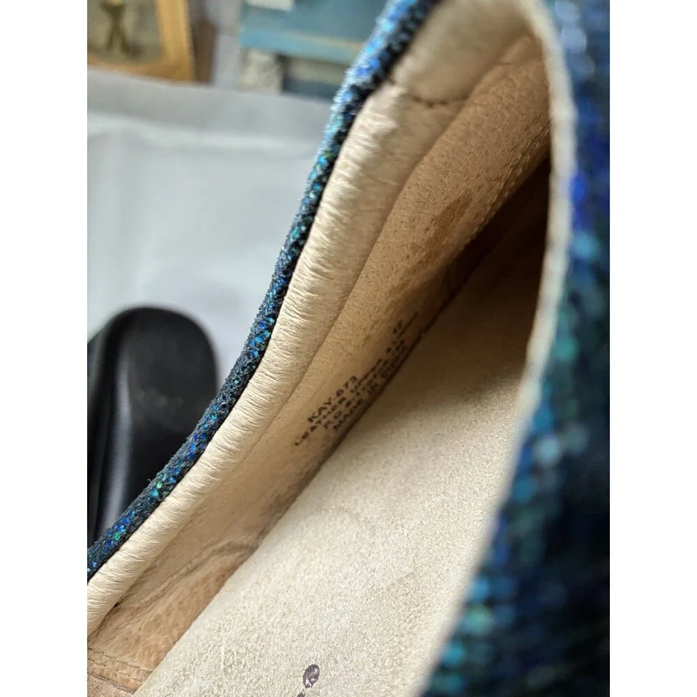 Alegria Kay 673 Womens Size 42/11.5 Slip On Snakeskin Shimmer Leather Clogs